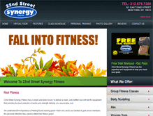 Tablet Screenshot of 22ndstreetsynergyfitness.com